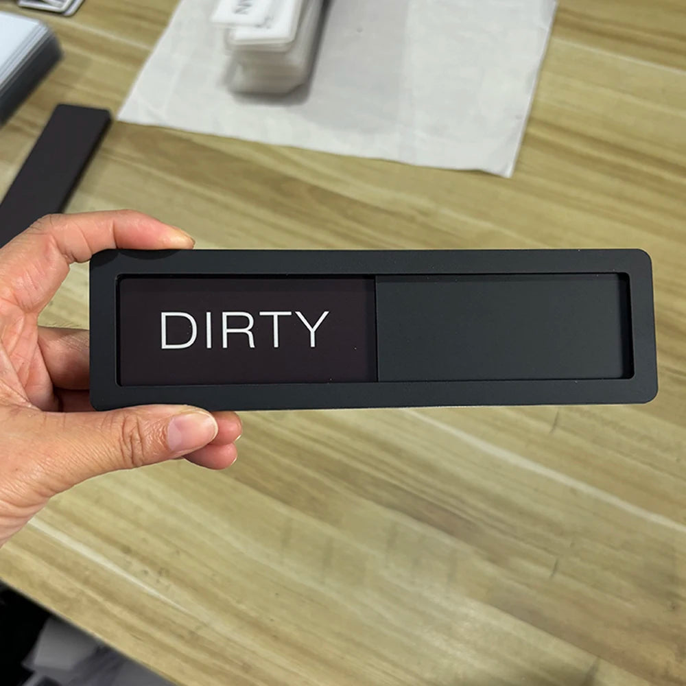 Clean/Dirty Dishwasher Magnet Sign – Stainless Steel, Easy-Slide Indicator