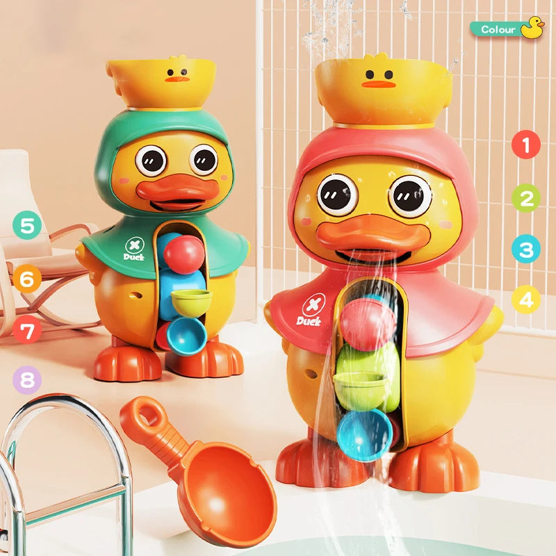 Duck Bath Toy with Rotating Water Wheels for Toddlers