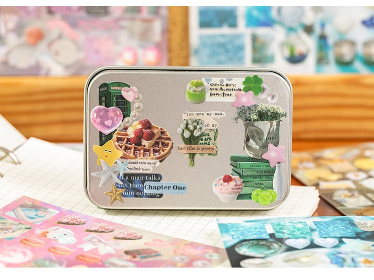 Y2K Aesthetic Sticker Book - 30 Sheets of Kawaii Japanese Stationery Decals