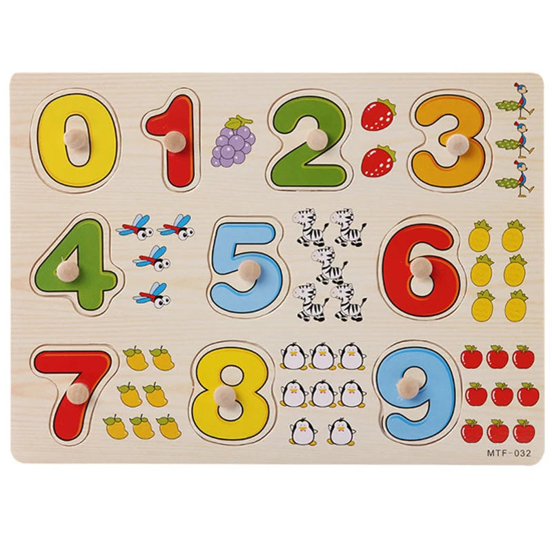 Wooden Alphabet Puzzle Board for Toddlers