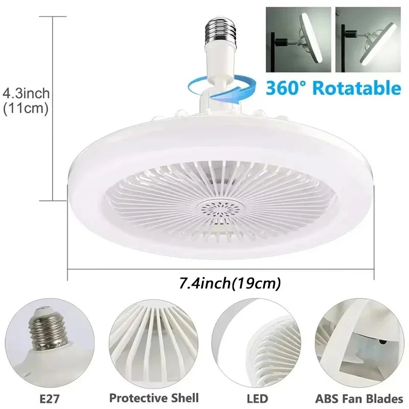 Modern LED Ceiling Fan Light with Remote Control