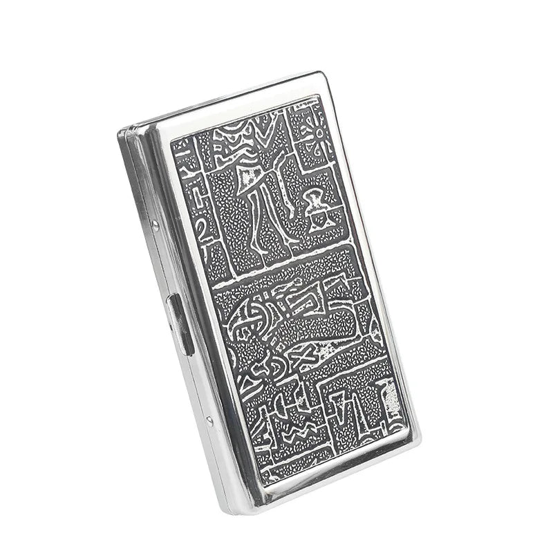 Slim Metal Cigarette Case – Durable & Portable Smoker's Holder