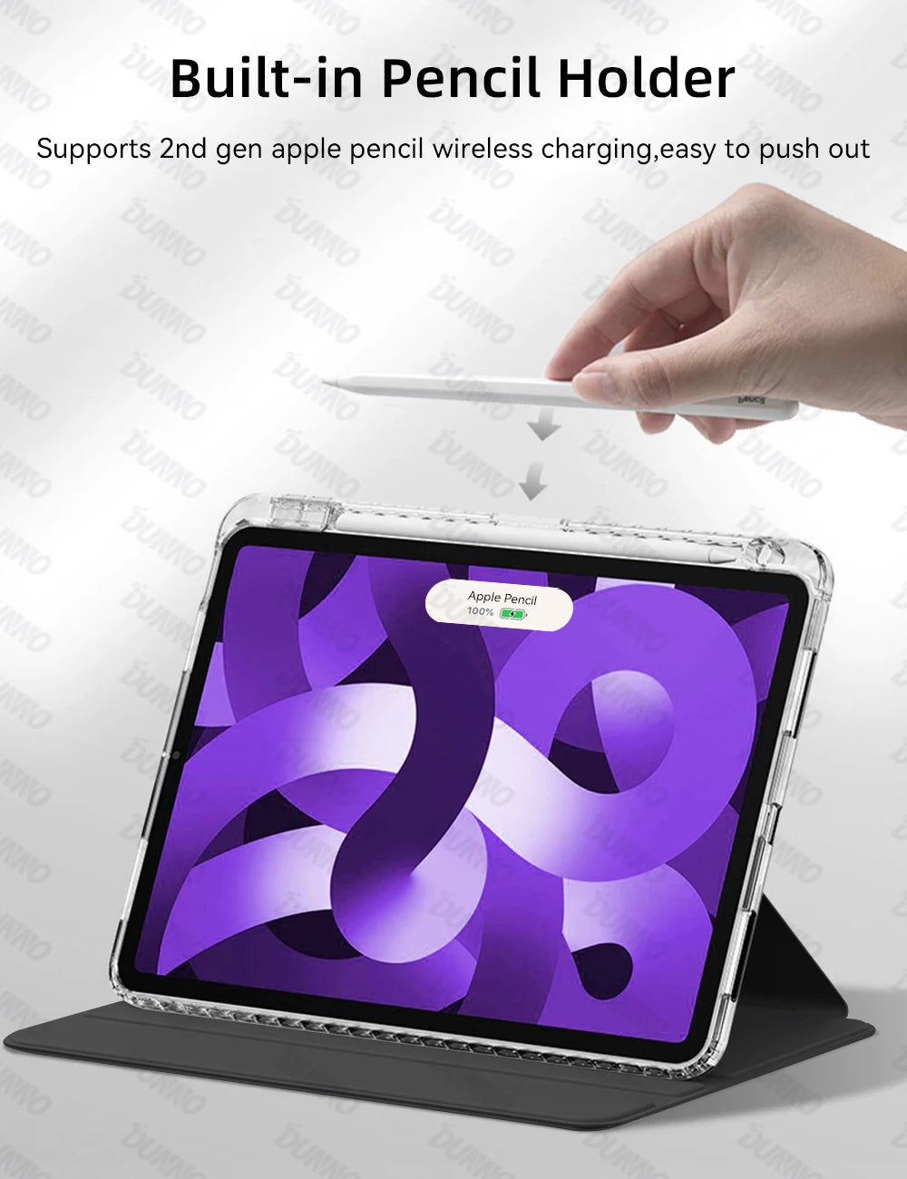 360° Rotating iPad Case with Pencil Holder