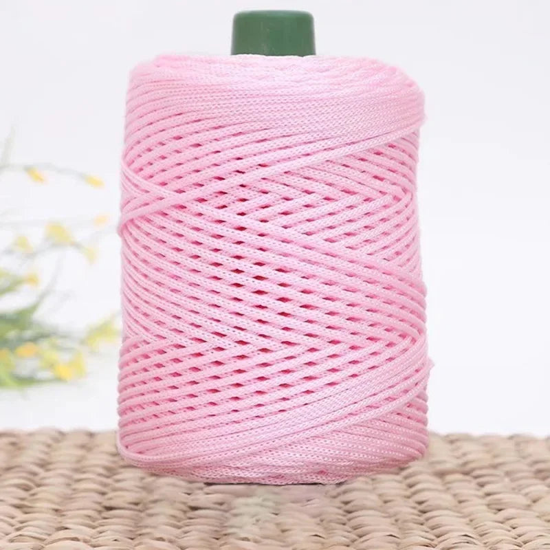 Rosa 3mm Eiskordel-Kordel, fest auf grüner Spule gewickelt für DIY-Bastelarbeiten