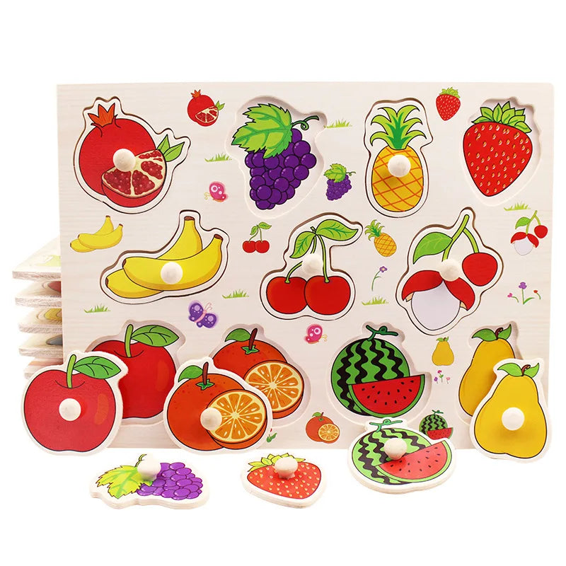 Wooden Alphabet Puzzle Board for Toddlers