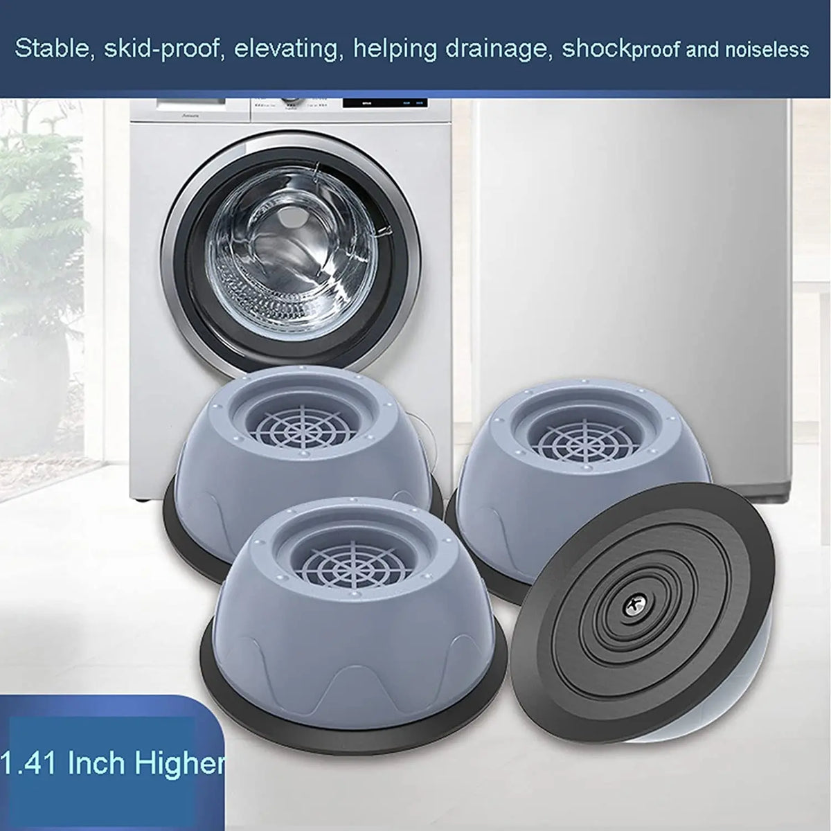 Anti-Vibration Feet Pads for Washing Machine & Furniture