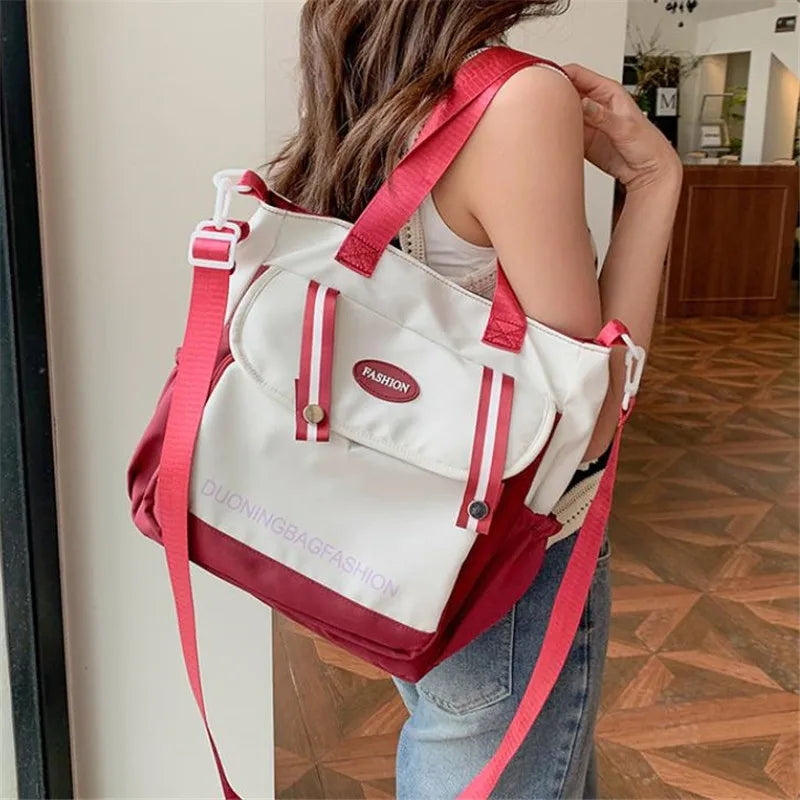 Everyday Nylon Tote Bag with Crossbody Strap