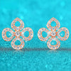 Round Cut Moissanite Stud Earrings in Sterling Silver