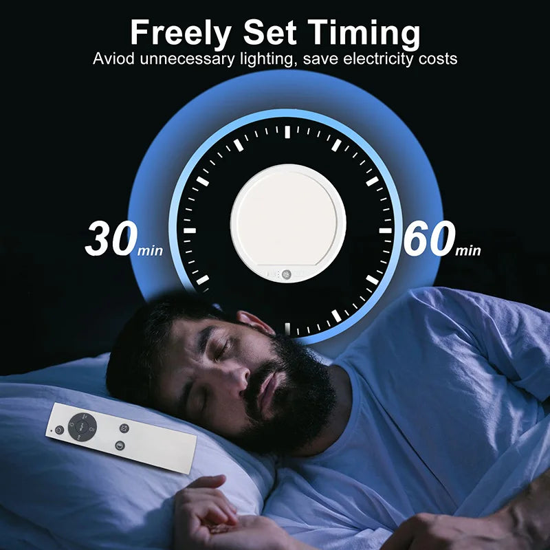 Motion-Sensor LED Ceiling Light with Remote Control