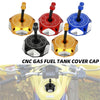CNC aluminum motorcycle fuel tank cover caps in various colors and finishes