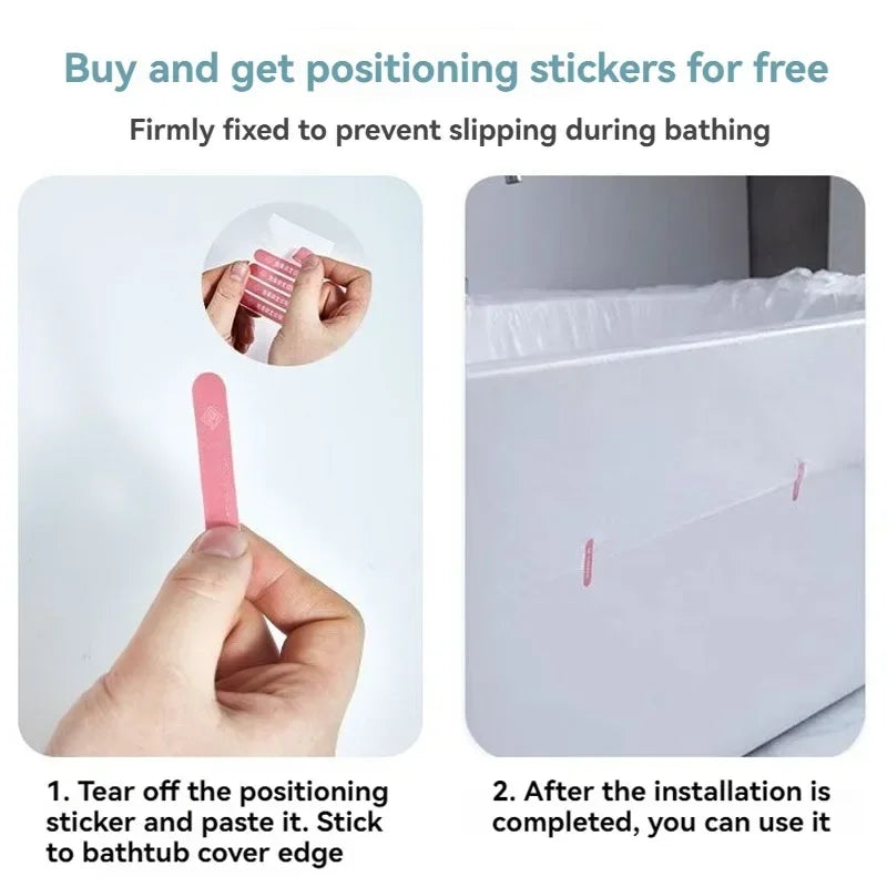 Disposable Bathtub Cover - Large Portable Bath Liner for Travel, Hotels, and Home