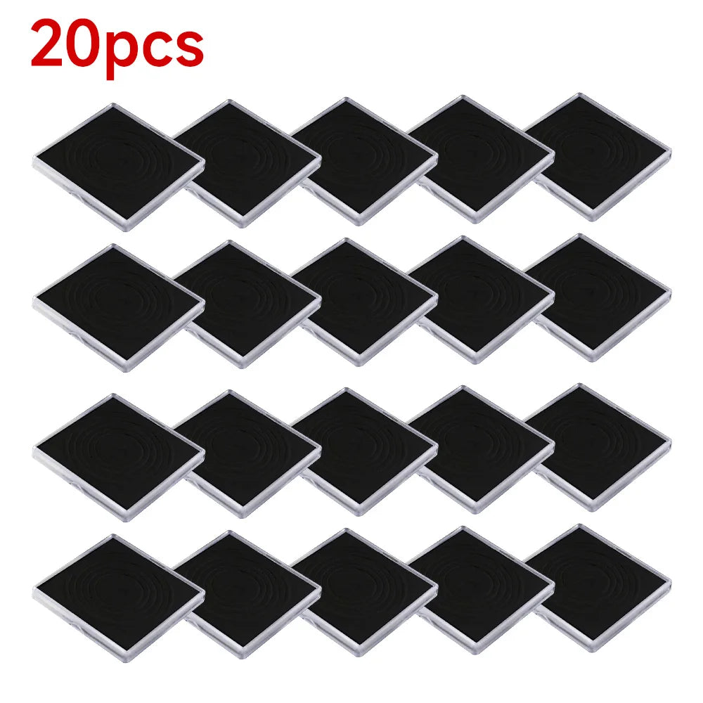 Clear Plastic Square Coin Holder Capsules with Foam Inserts (20-Pack)