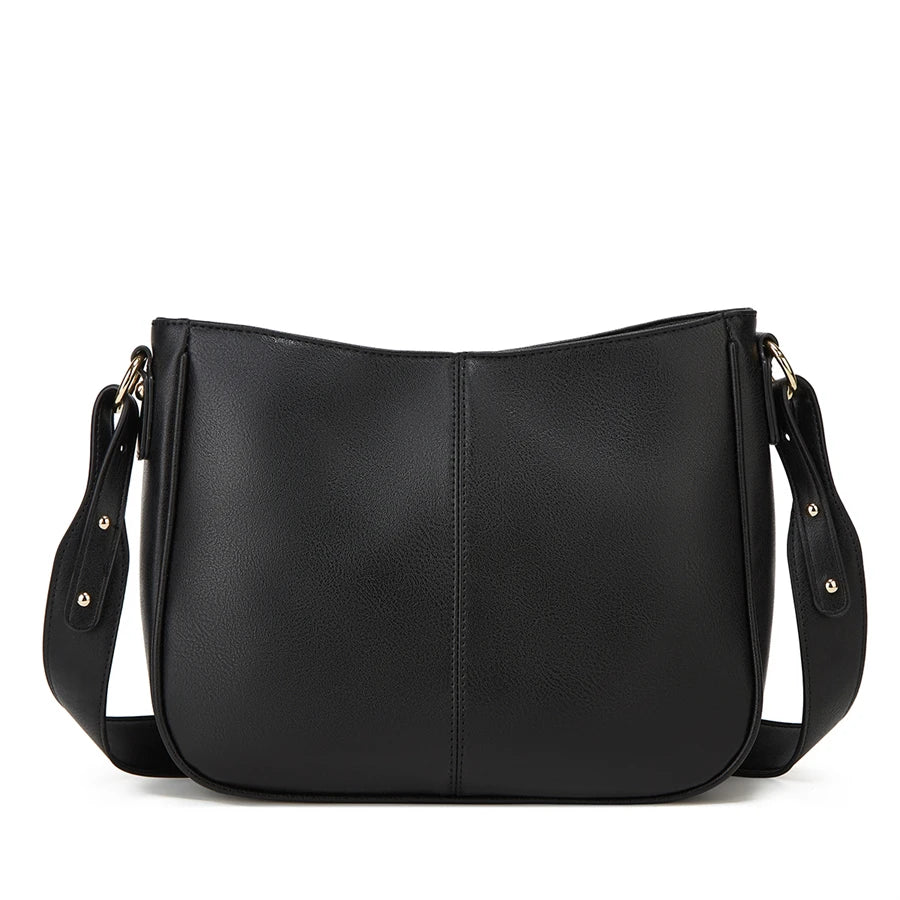 Moon Curve PU Leather Crossbody Bag