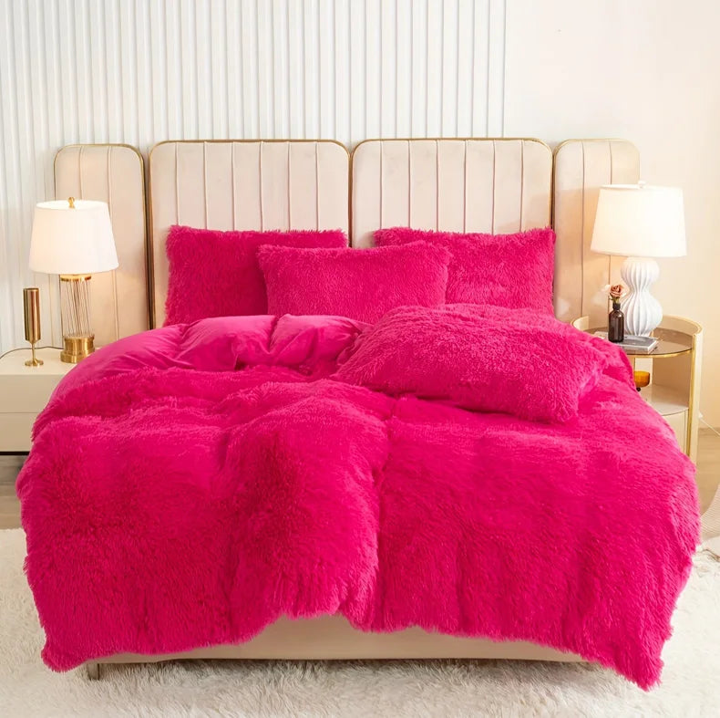 Plush 3-Piece Duvet Cover Set – Ultra-Soft Cozy Bedding
