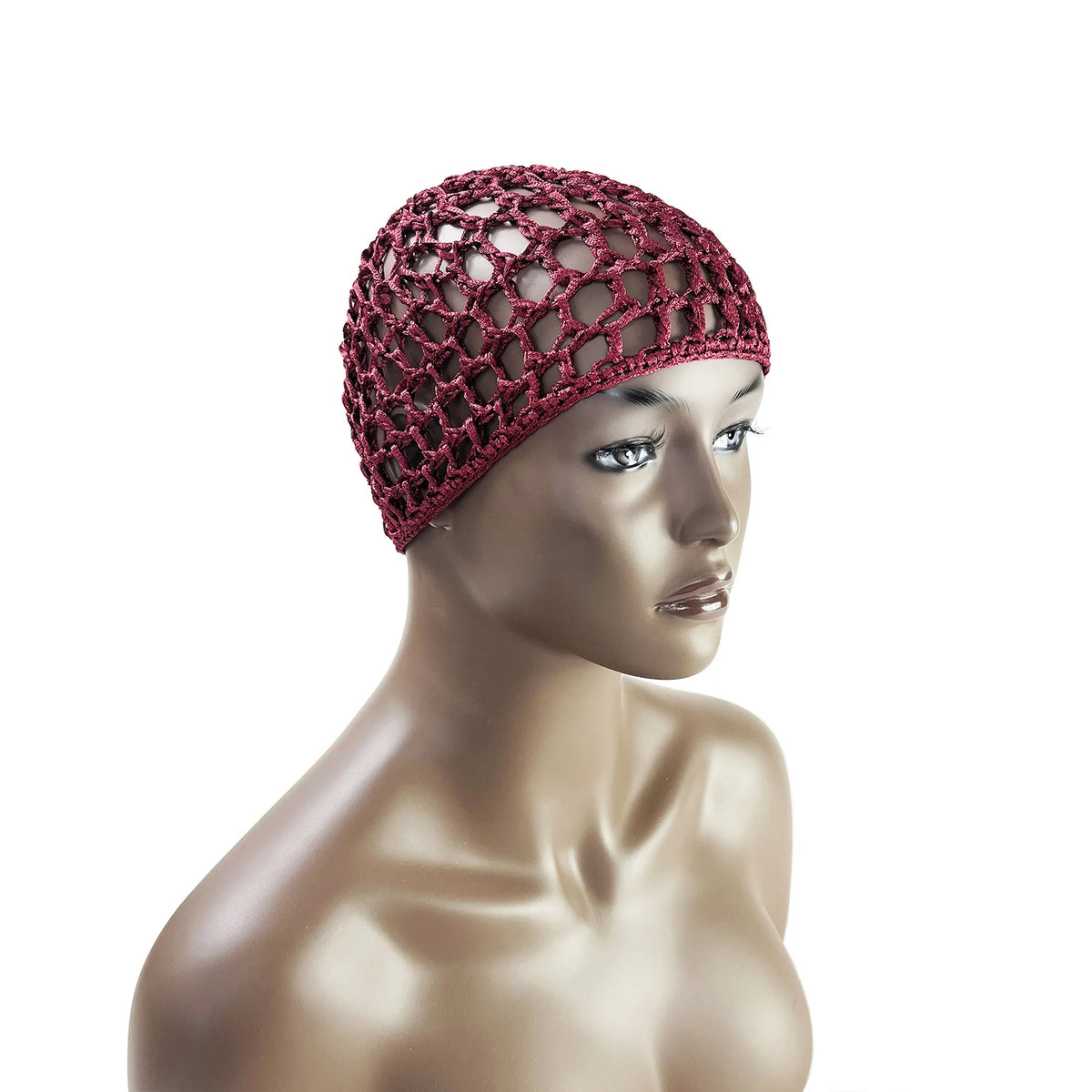 Hand-Crocheted Mesh Hair Net Cap for Women