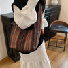 Boho Aztec Print Canvas Tote Bag