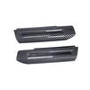Black carbon fiber door handle covers for a Ford Mustang
