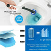 Disposable toilet cleaning brush preloaded with a strong cleaner and sponge for effective toilet cleaning