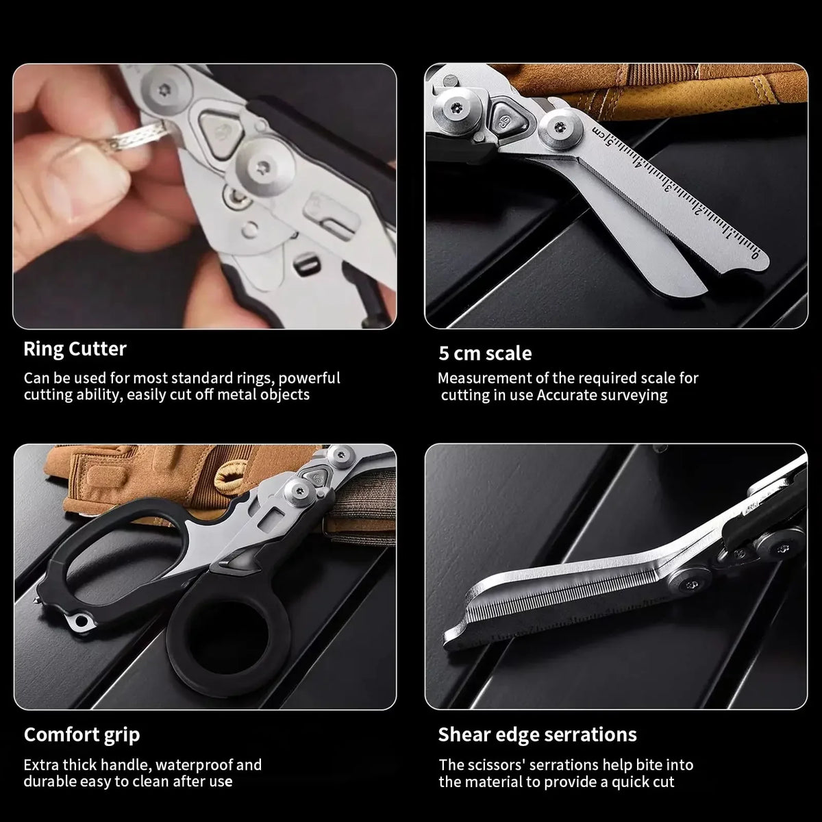 Compact Multi-Purpose Emergency Rescue Scissors