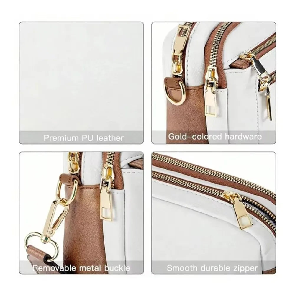 Compact Square Crossbody Bag with Adjustable Strap