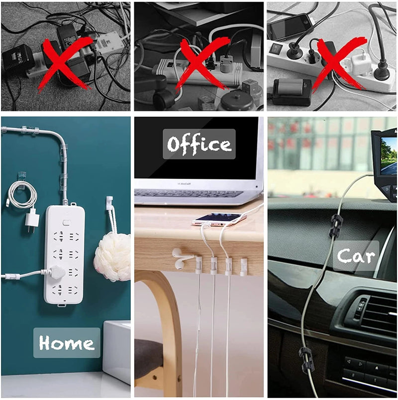 Selbstklebende Kabelclips zur Kabelorganisation
