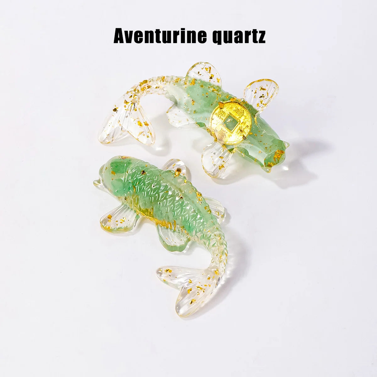 Natural Crystal Goldfish Figurine Feng Shui Decor