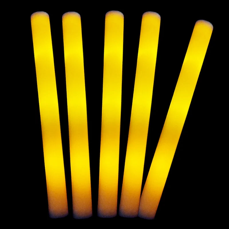 LED Foam Glow Sticks with 3 Light Modes