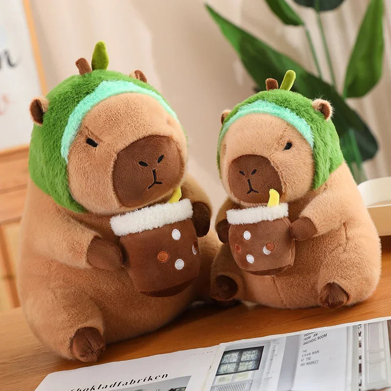 Cute Turtle Backpack Capybara Plush Toy Set