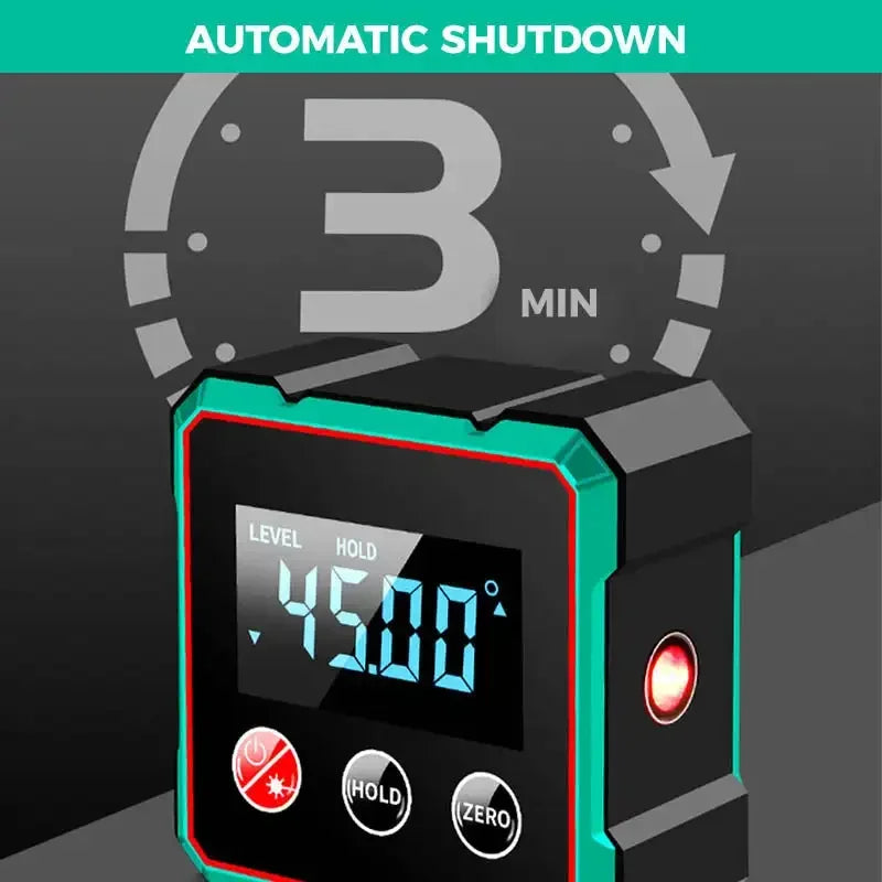 Magnetic Digital Angle Finder with Laser Level