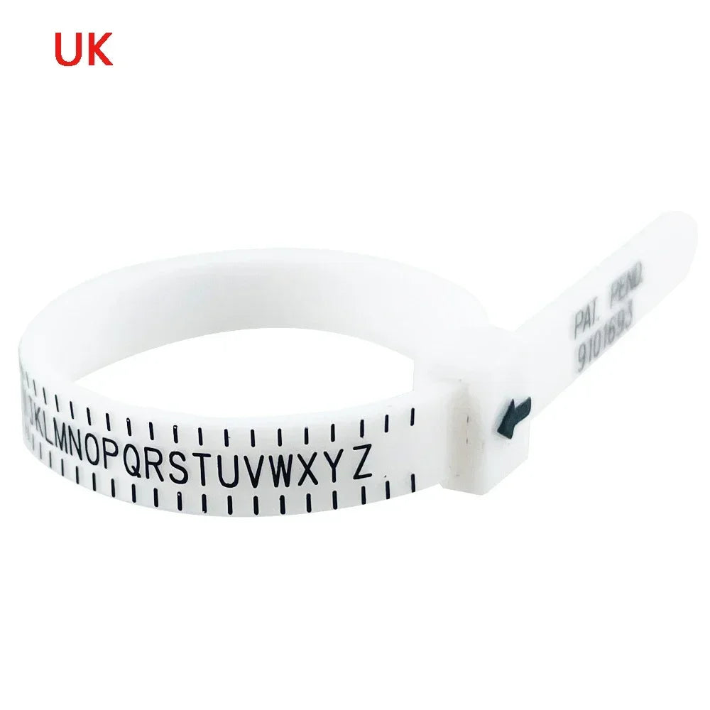 Universal Ring Sizer Gauge – Adjustable Plastic Finger Measuring Tool