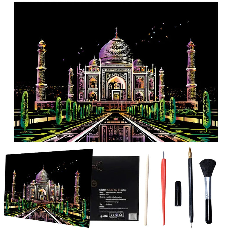 Mount Fuji Scratch Art Painting Kit