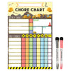 Magnetic Chore Chart for Kids with Dry-Erase Surface