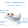 Soft Cotton Baby Bibs with Waterproof Backing – Set of 2