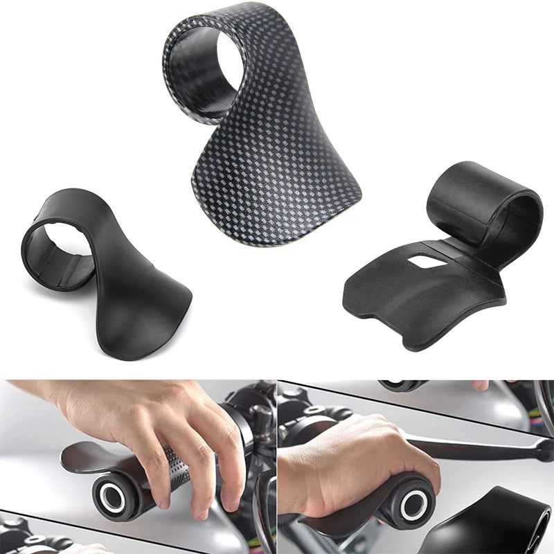 Black universal motorcycle throttle assist cruise control grip shown in various angles