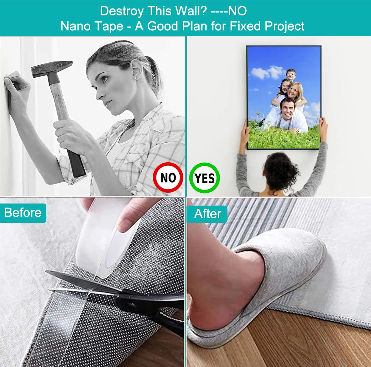 Transparent Double-Sided Nano Tape – Strong, Waterproof & Reusable