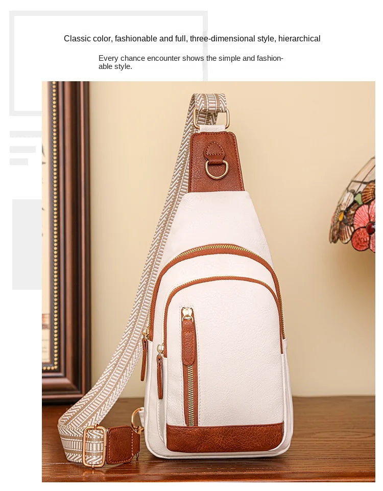 Elegant PU Leather Crossbody Sling Bag for Women