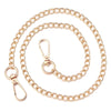 A gold-toned metal chain strap for bags and purses shown in a circular arrangement.