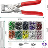 Metal Snap Fastener Kit with Pliers Tool for DIY Sewing Projects