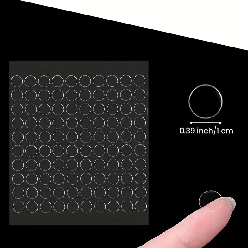 Clear Transparent Round Adhesive Dots – Removable, Waterproof Sticky Dots