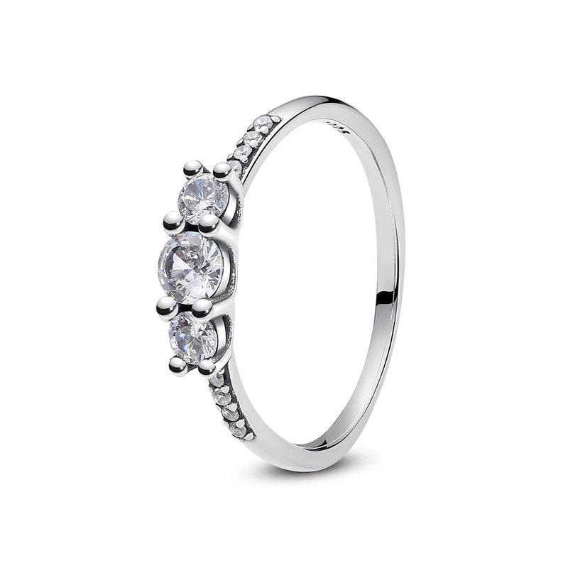 Sterling Silver Heart Ring with Cubic Zirconia