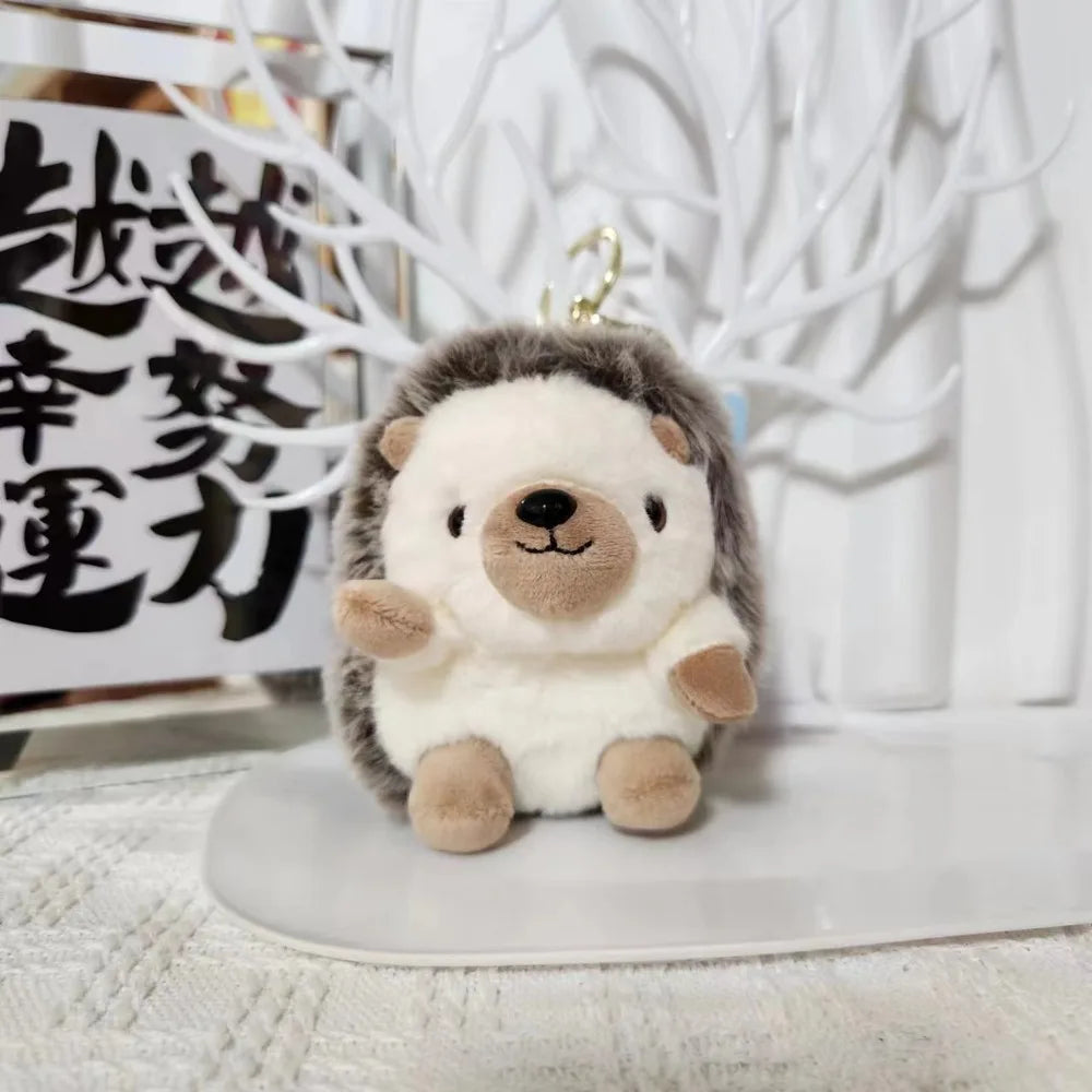 Cute Plush Hedgehog Keychain — Soft Stuffed Keyring for Bags & Keys