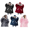 Oversized Flannel & Sherpa Blanket Hoodie