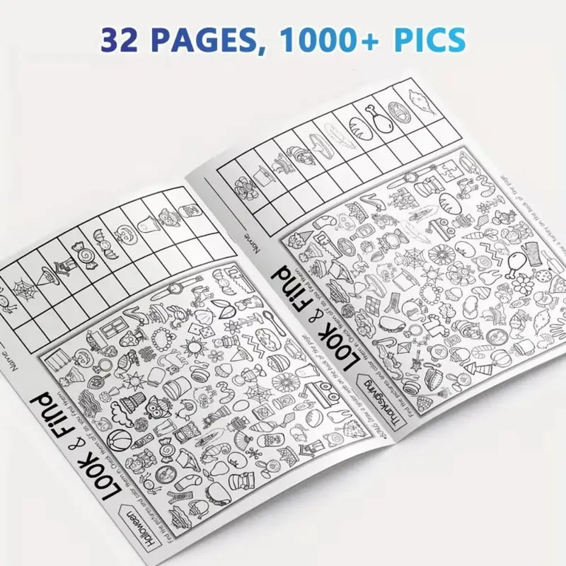 Interactive Find & Color Activity Book for Kids