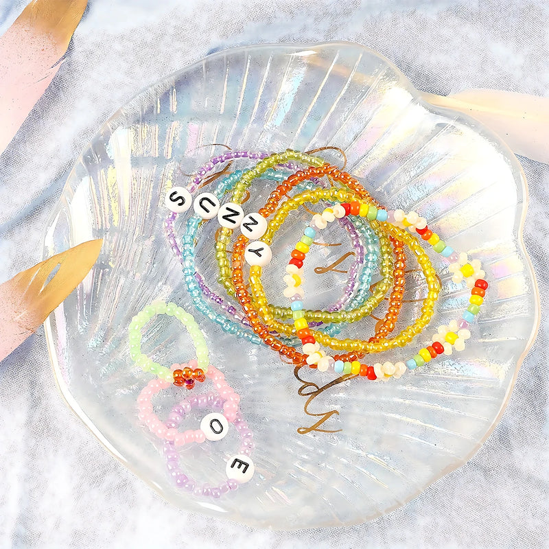 24-Color Glass Seed Beads Kit for Jewelry Making