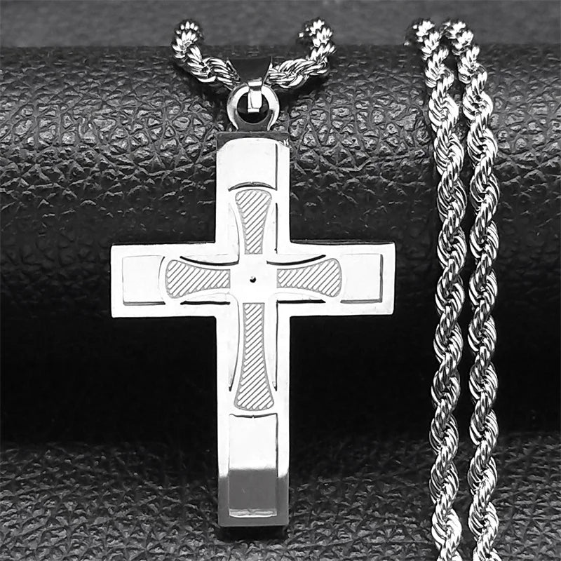Goldenes Edelstahlkreuz-Anhänger