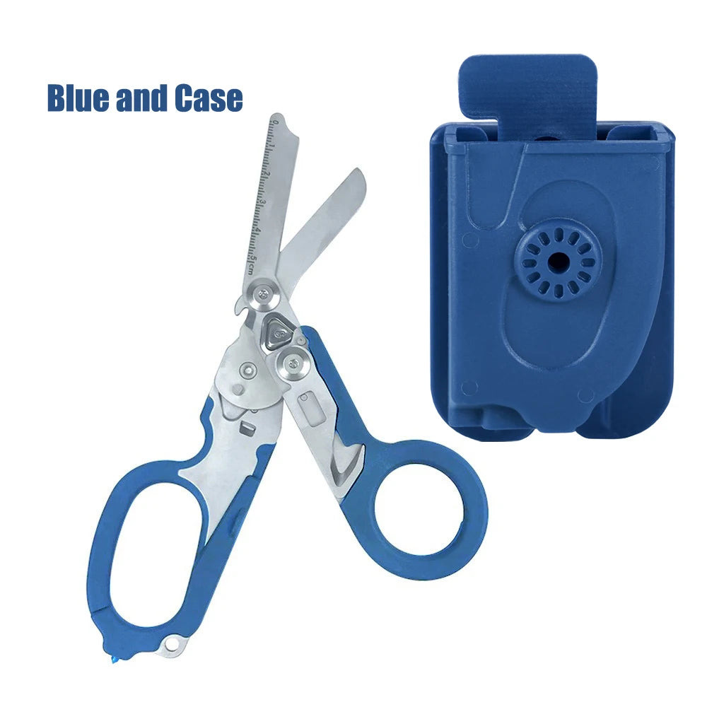6-in-1 Foldable Emergency Rescue Scissors with Safety Hammer