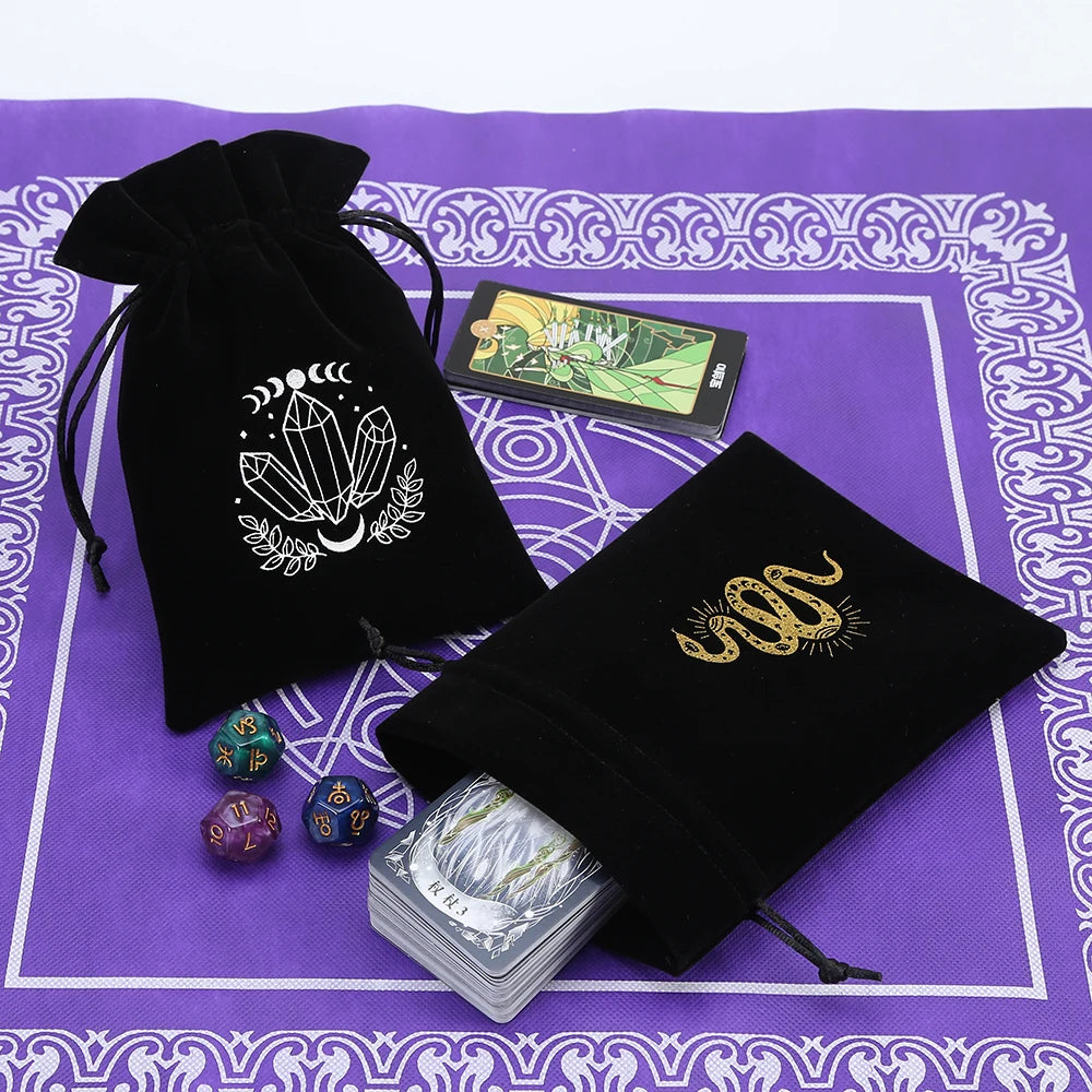 Black Velvet Tarot Card Storage Bag