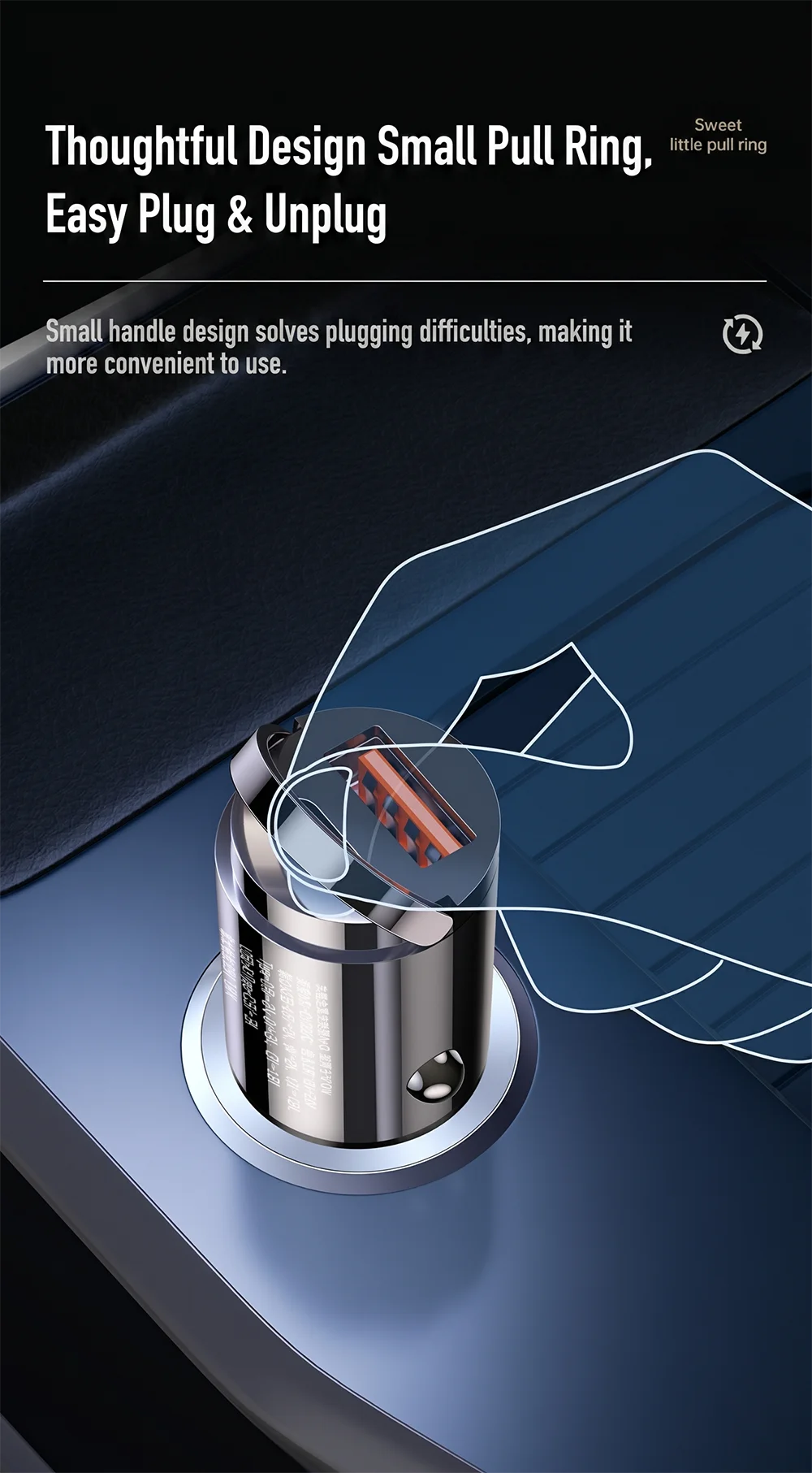 100W Dual Port Car Charger with USB-C & USB-A Fast Charging