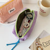 Checkered Pencil Case – Large Capacity Storage Bag for School & Office