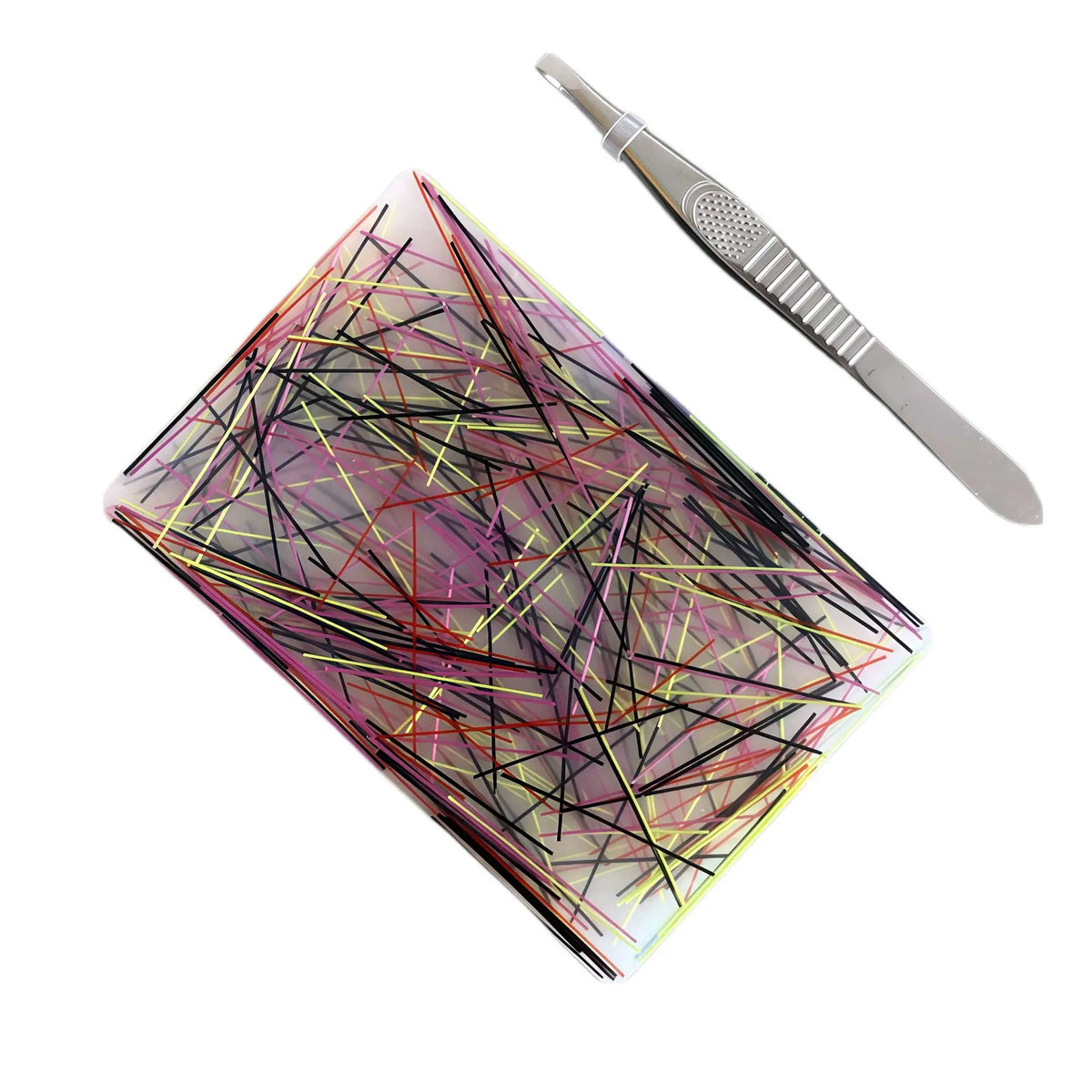 Silicone Sensory Fidget Pad with Tweezer for Anxiety and Stress Relief